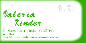 valeria kinder business card